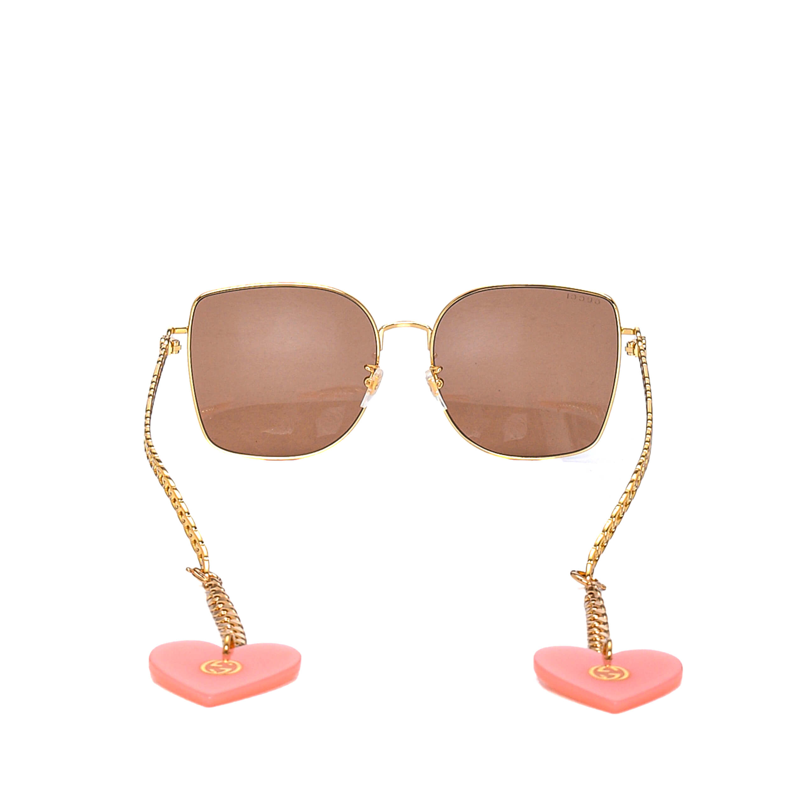 Gucci - Brown Rectangle Acetate Sunglasses